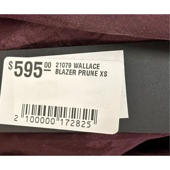 Burning Torch WALLACE BLAZER in PRUNE NWT Size XS - Picture 10 of 11